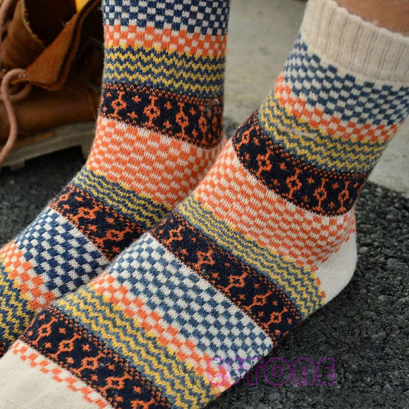 4 Paires De Chaussettes Chaudes Vintage