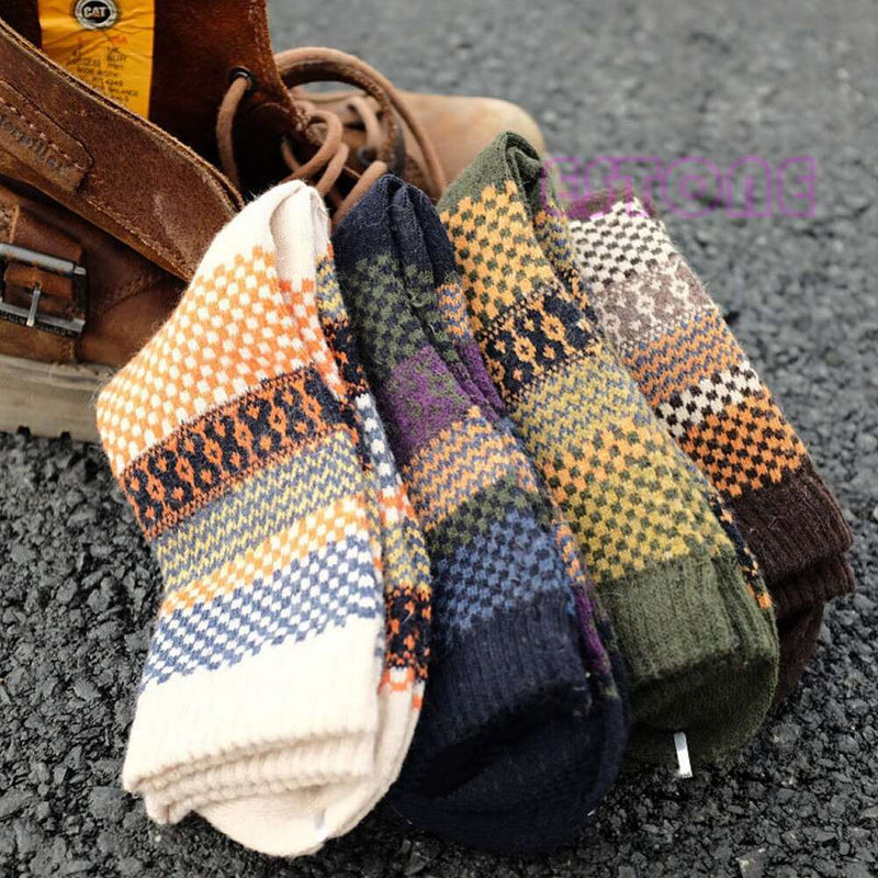 4 Paires De Chaussettes Chaudes Vintage