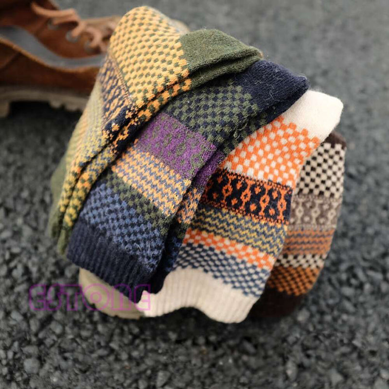 4 Paires De Chaussettes Chaudes Vintage