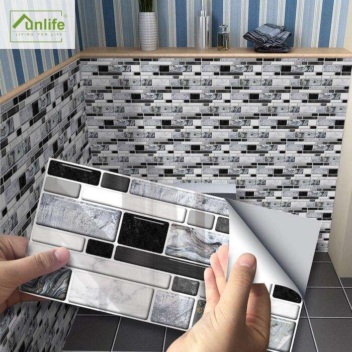 Autocollants Imperméables Pour Carreaux 3D (9 Pièces)