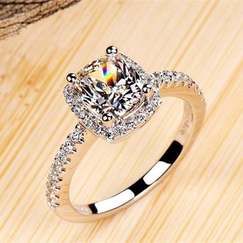 Bague De Promesse Carrée Midi