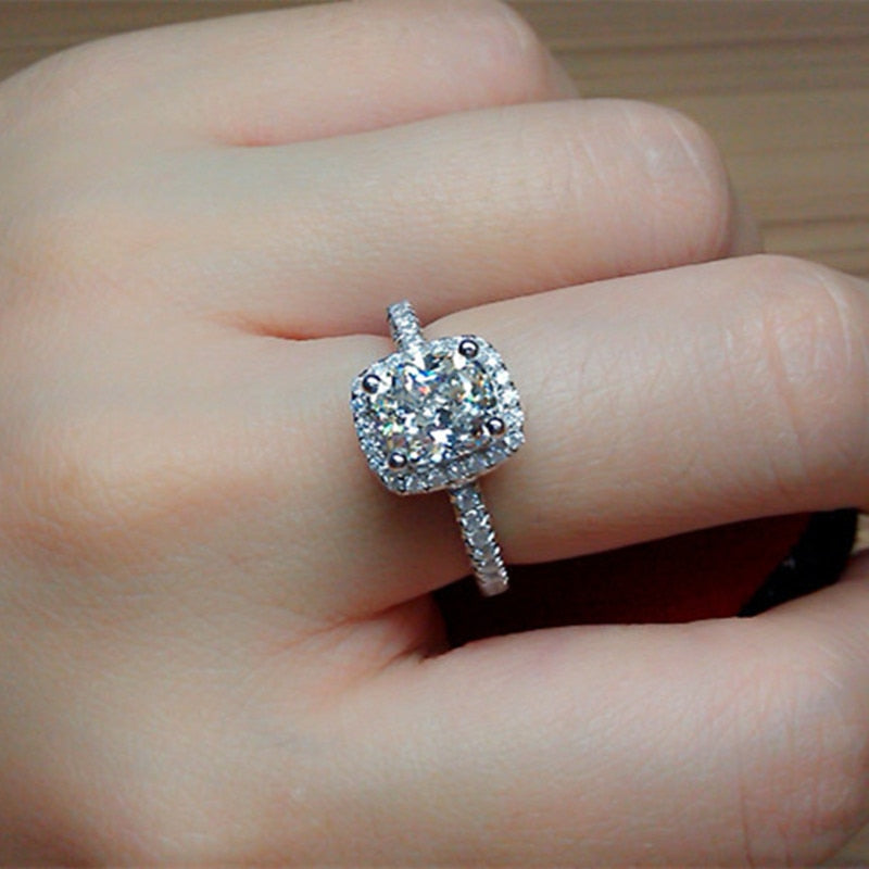 Bague De Promesse Carrée Midi