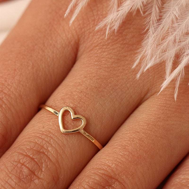 Bague De Promesse En Forme De Cœur