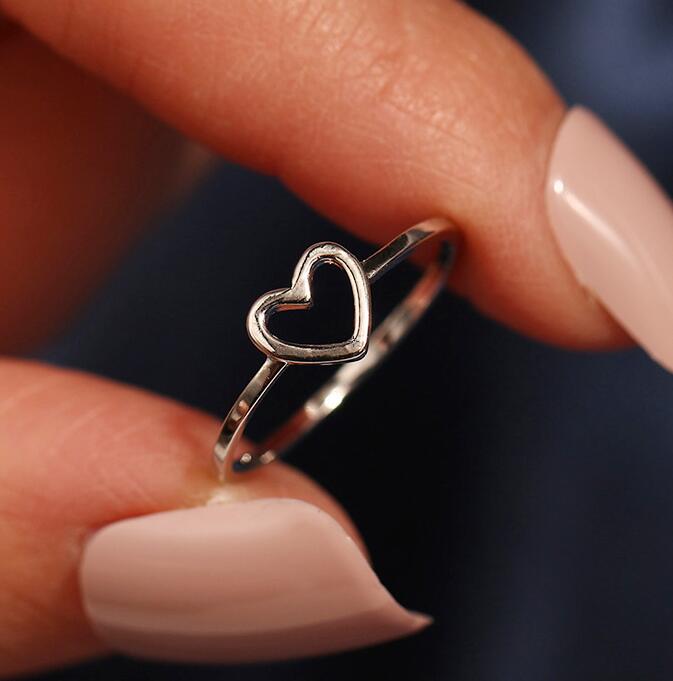 Bague De Promesse En Forme De Cœur