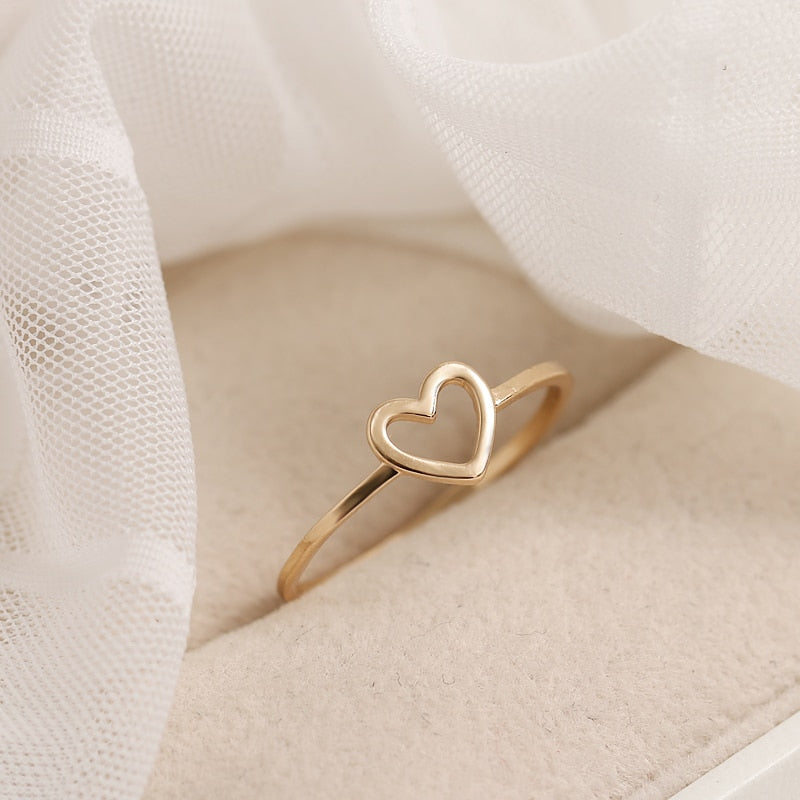 Bague De Promesse En Forme De Cœur