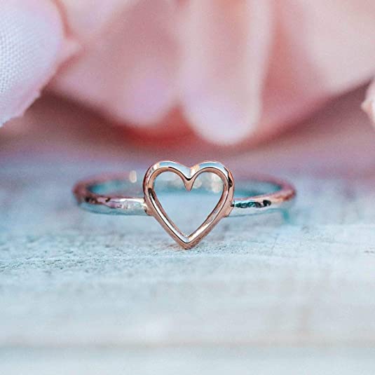 Bague De Promesse En Forme De Cœur