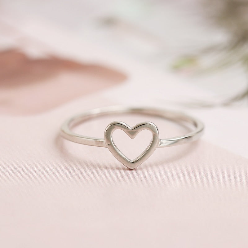 Bague De Promesse En Forme De Cœur
