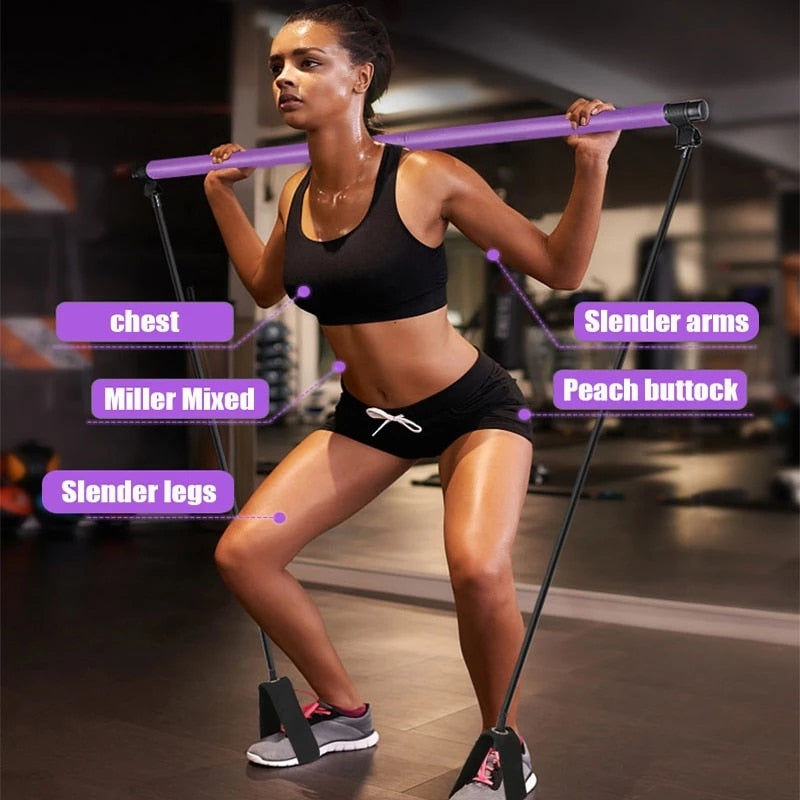 Barre De Pilates Portable - Un Bâton Pour L'Entraînement De Tout Le Corps
