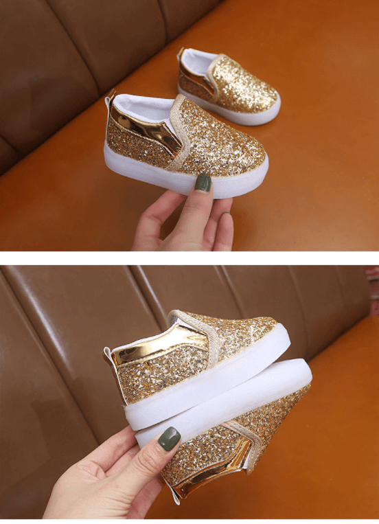 Baskets Led À Paillettes Pour Enfants