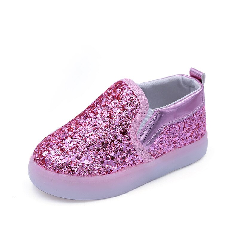 Baskets Led À Paillettes Pour Enfants