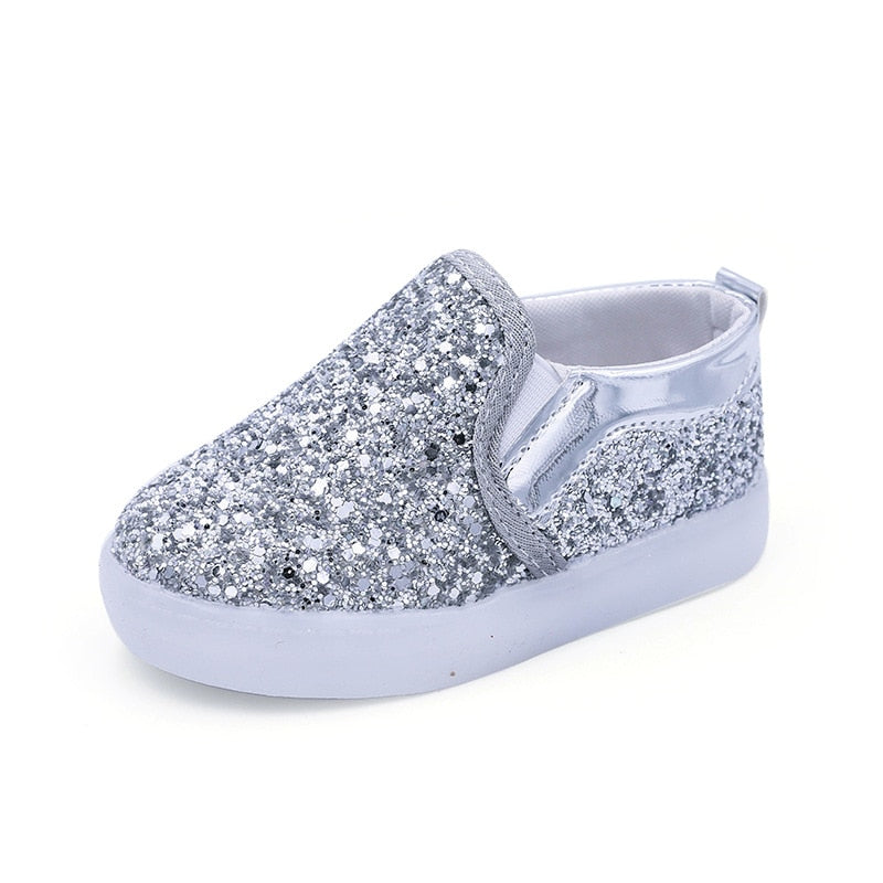 Baskets Led À Paillettes Pour Enfants
