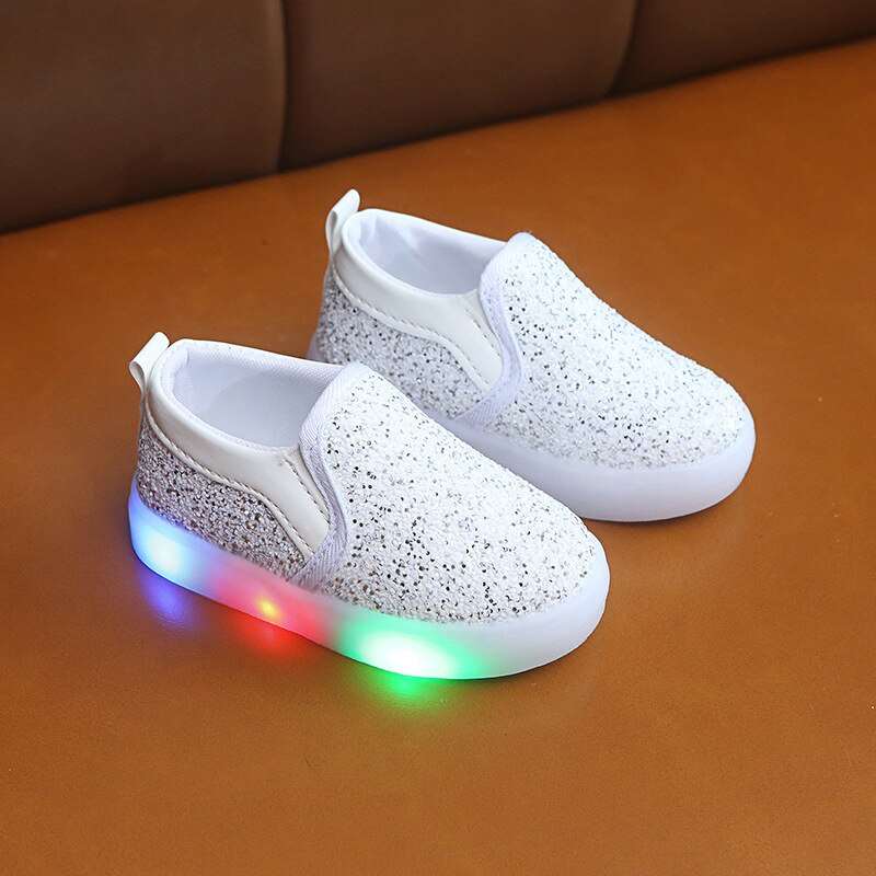 Baskets Led À Paillettes Pour Enfants