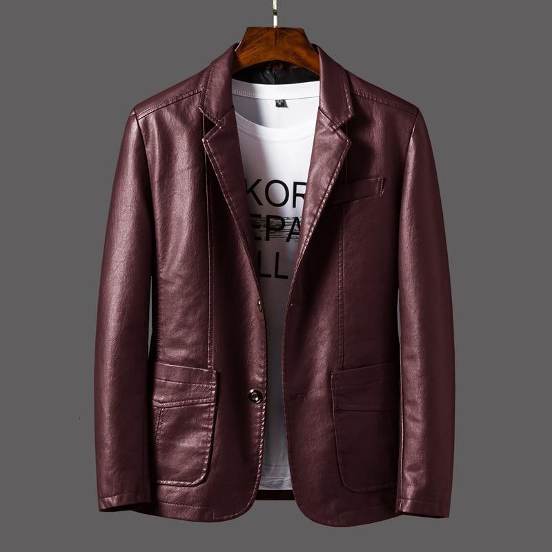 Blazer En Cuir Pour Homme