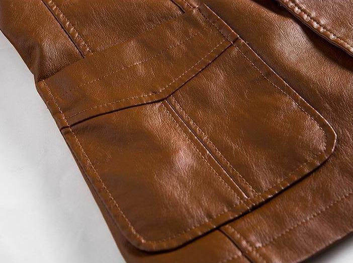 Blazer En Cuir Pour Homme