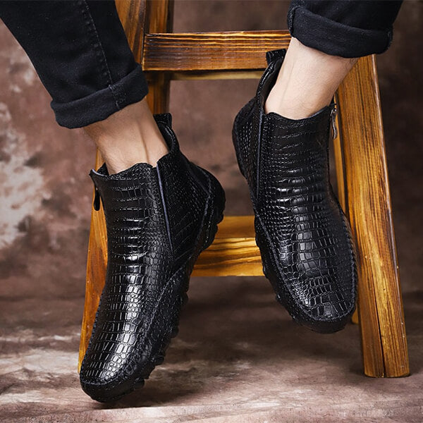 Bottes Chelsea En Cuir De Vache