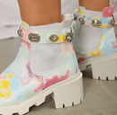 Bottes De Cheville Tie Dye