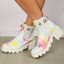Bottes De Cheville Tie Dye