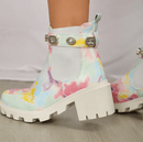 Bottes De Cheville Tie Dye