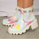 Bottes De Cheville Tie Dye