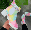 Bottes De Cheville Tie Dye