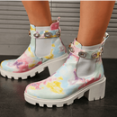 Bottes De Cheville Tie Dye