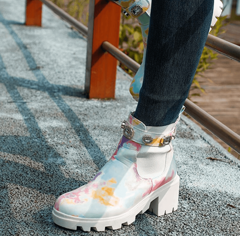 Bottes De Cheville Tie Dye