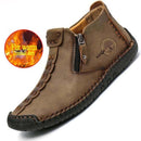 Bottes De Cheville Vintage Cousues À La Main Pour Hommes