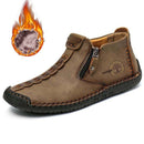 Bottes De Cheville Vintage Cousues À La Main Pour Hommes