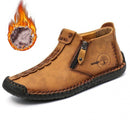 Bottes De Cheville Vintage Cousues À La Main Pour Hommes