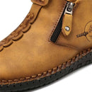 Bottes De Cheville Vintage Cousues À La Main Pour Hommes