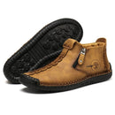 Bottes De Cheville Vintage Cousues À La Main Pour Hommes