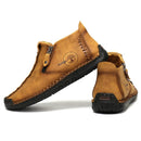 Bottes De Cheville Vintage Cousues À La Main Pour Hommes