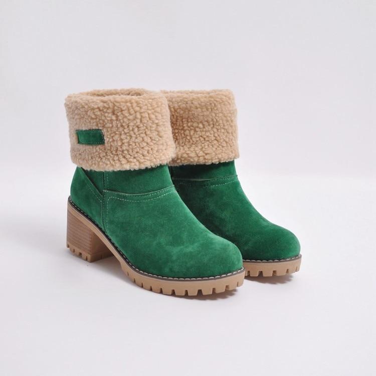 Bottes De Neige Chaudes En Fourrure D'Hiver