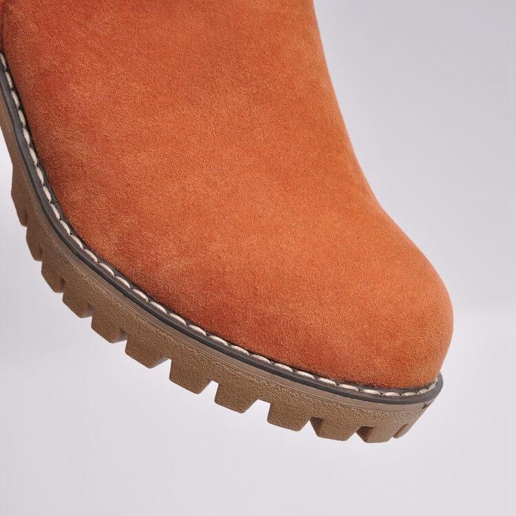 Bottes De Neige Chaudes En Fourrure D'Hiver