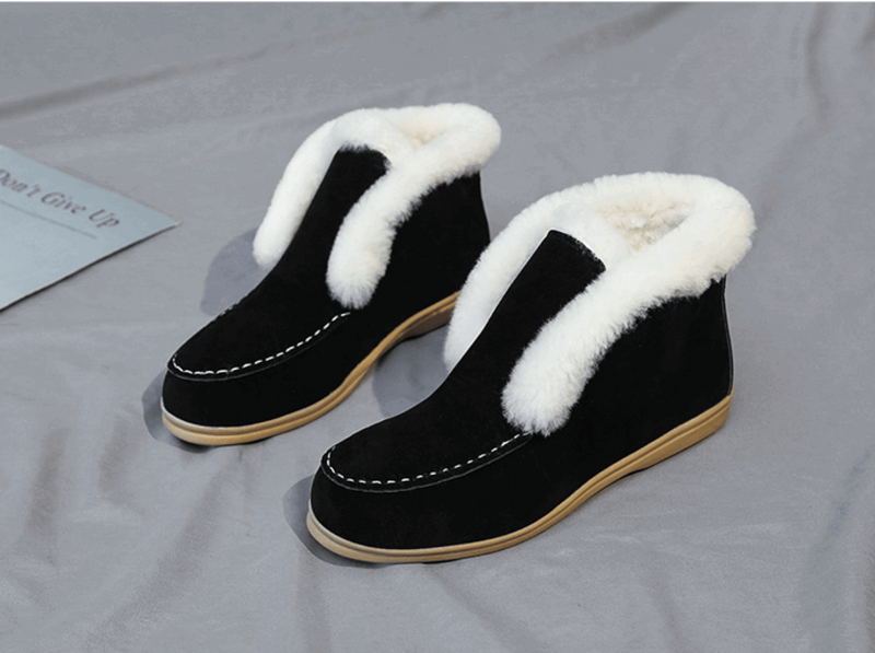 Bottines En Daim Et Cuir