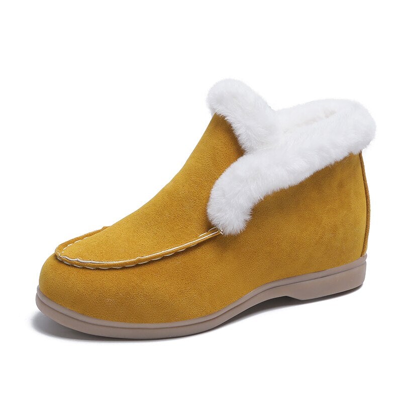 Bottines En Daim Et Cuir