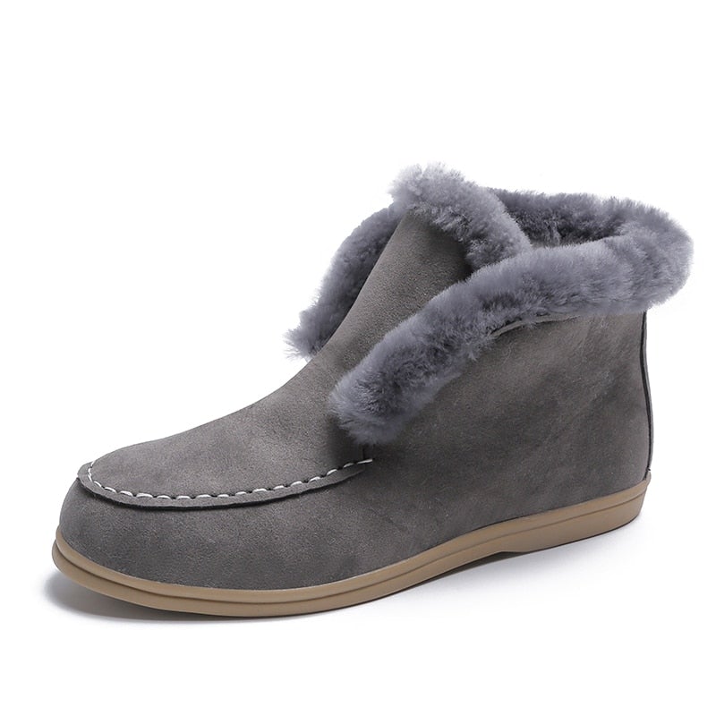 Bottines En Daim Et Cuir