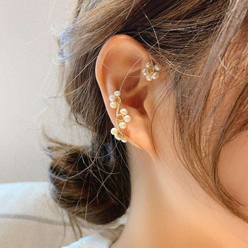 Boucles D'Oreilles À Clip En Forme De Fleur