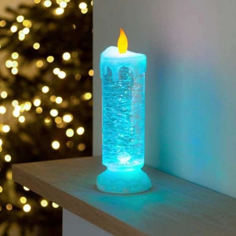 Bougie À Eau Led À Changement De Couleur Avec Paillettes