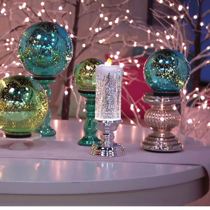 Bougie À Eau Led À Changement De Couleur Avec Paillettes