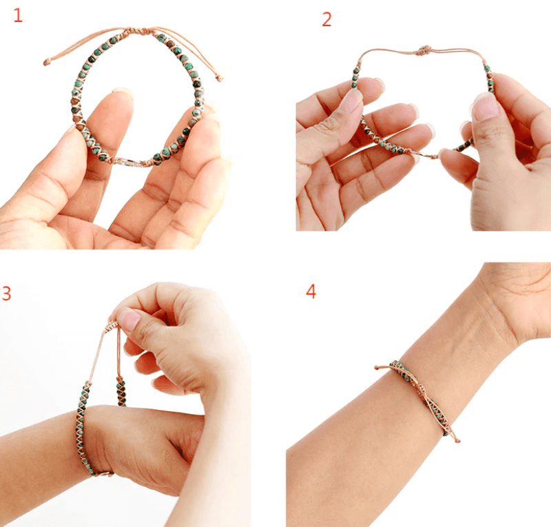 Bracelet Coeur En Amazonite Naturelle