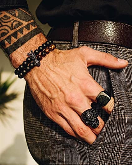 Bracelet En Pierre D'Onyx