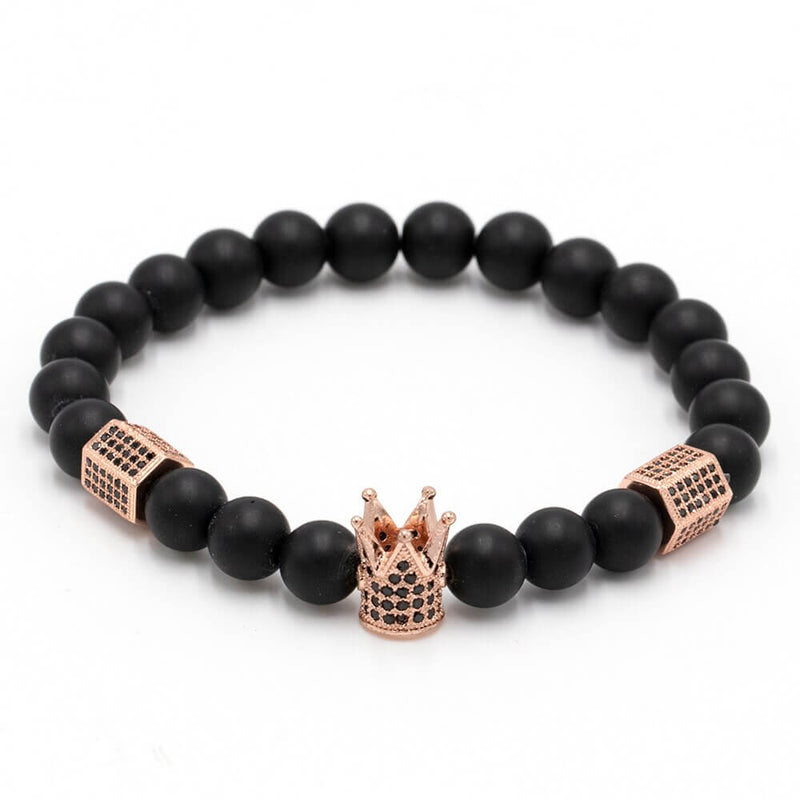 Bracelet En Pierre D'Onyx