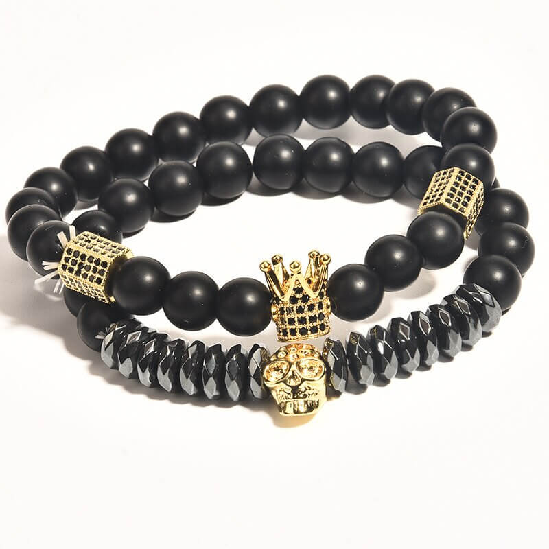 Bracelet En Pierre D'Onyx
