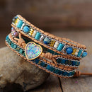 Bracelet Enveloppant Opal Heart