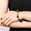 Bracelet Feng Shui En Obisidian Noir