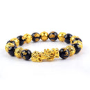 Bracelet Feng Shui En Obisidian Noir