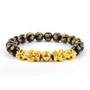 Bracelet Feng Shui En Obisidian Noir