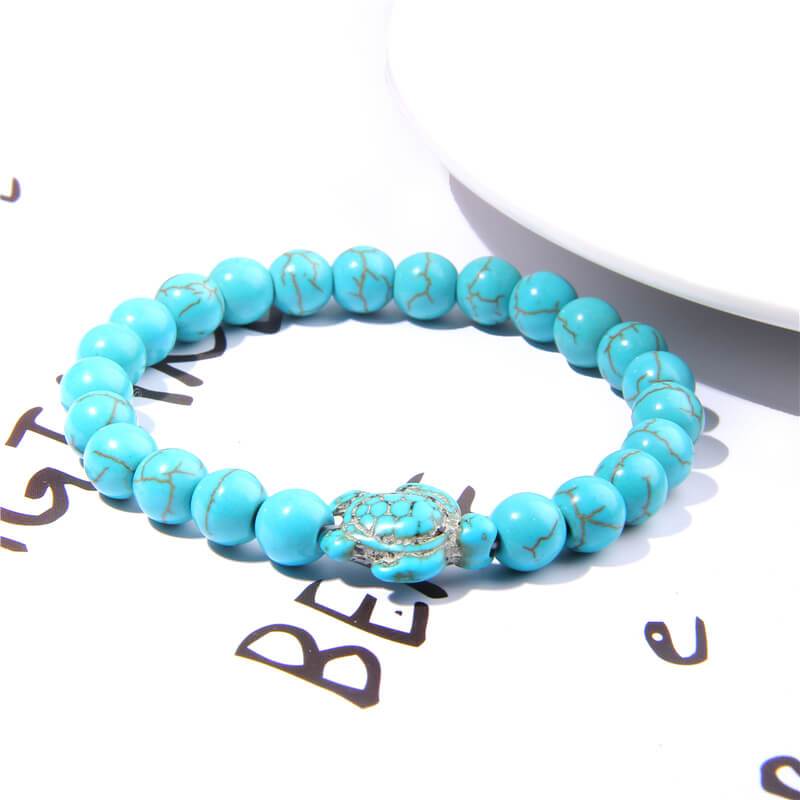 Bracelet Tortue En Perles De Turquoise