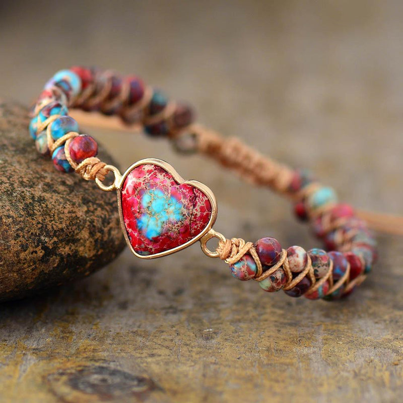 Bracelet Tressé Cœur De La Passion